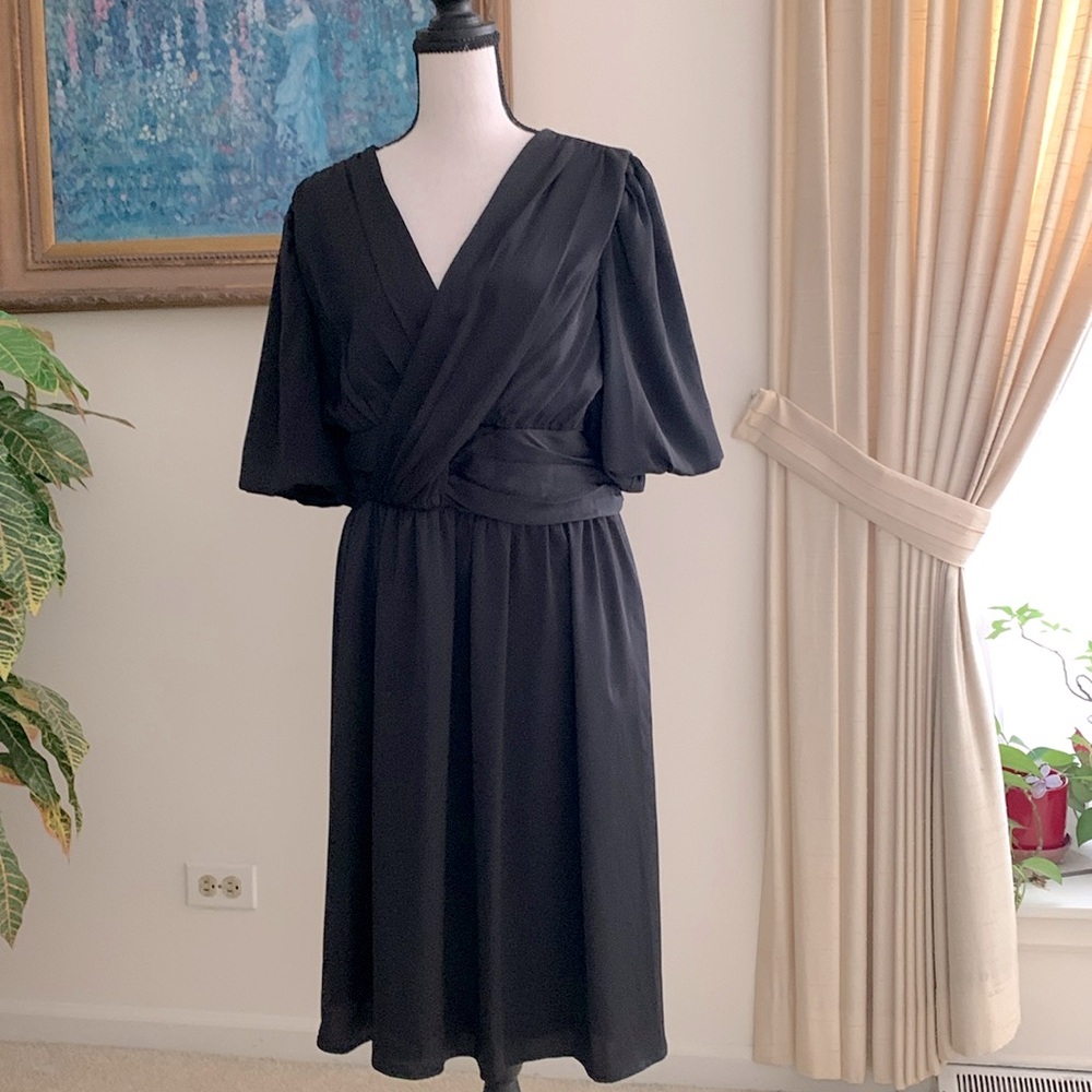 Elegant, Silky, Black Dress for Evening